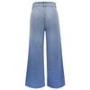 Women Casual Jeans High Waist Loose Wide Leg Pants Fashion Street Bleached Button Long Versatile Trousers