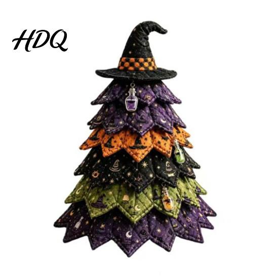 Tessuto con Fantasmi e Zucca di Halloween Kit Trapuntato per Albero Gatto Strega Ragno Fai da Te Esposizioni Festive per Scrivania Progetto di Cucito Trapuntato 3D per Trapuntatura