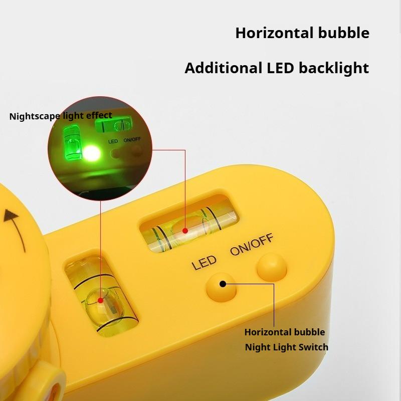 Infrared Laser Level with Bracket Multifunctional Casting Meter Line Beater Rotatable Household Level Ruler with LED Light