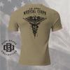Tri-Blend Oliv Armee Sanitätsdienst Abzeichen Militär T-Shirt