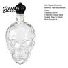Stylish Skull Liquor Bottle Whiskey Decanter 500ml Gothic Glass with Stopper Halloween Decanter Spirit Dispenser for Home Bar Creepy Gift