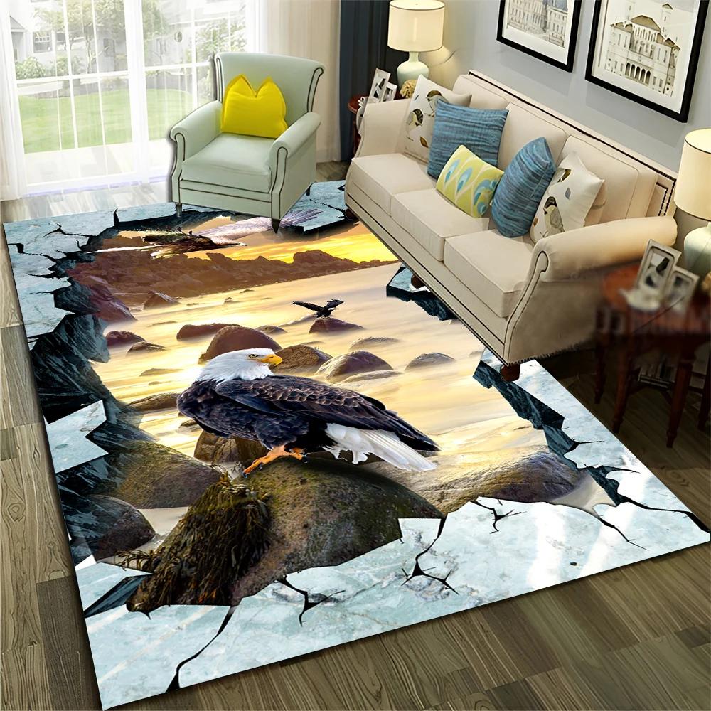 3D Illusion Vision Hallucination HD Carpet Rug for Home Living Room Bedroom Sofa Doormat Decor,Child Area Rug Non-slip Floor Mat