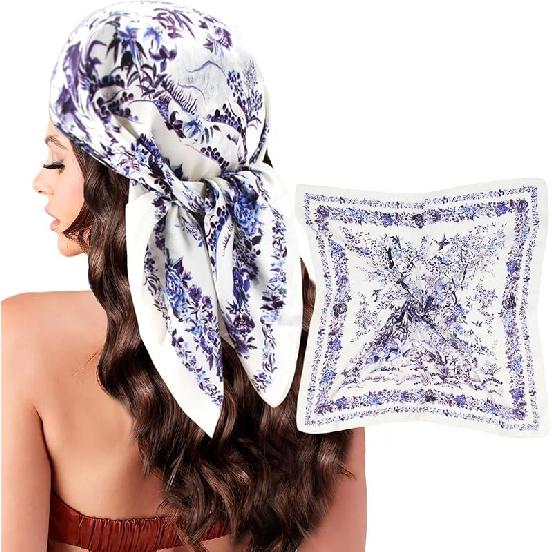 Head Scarf for Women Silk Satin Scarves for Hair Wrap Bandana Square Headscarf for Sleeping
