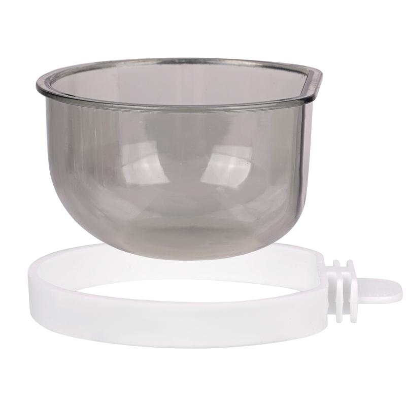 Bird Parrot Feeding Bowl Detachable Transparent Bowl Plastic Food Cup for Cage Convenient Hanging Seed Water Feeder for Parrots