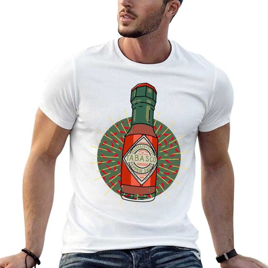 Stuff - Chili Tabasco Sauce - Spicy Fire Pepper T-Shirt Plus Size Non-Shrink T-Shirt