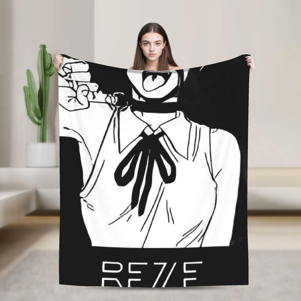 Chainsaw Man Reze Anime Blanket Quality Super Warm Throw Blanket Winter Travel Home Decor Fashion Bedspread