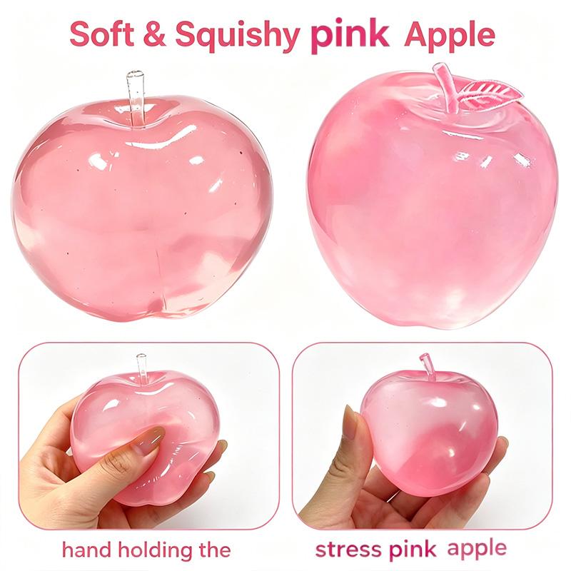 Hot Sale Handmade Apple Squishy Toy Soft Slow Rebound Stress Relief Squeeze Toys Realistic Fruit Model Relaxing Gift for Friends