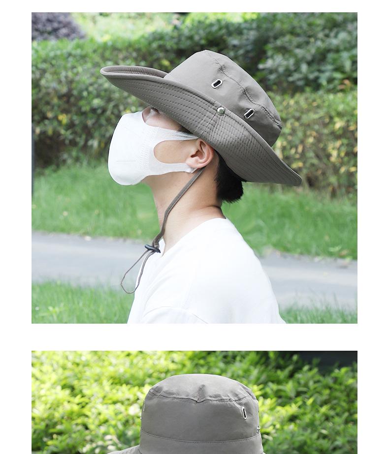 Sports Camping UV Protection Wide Brim Bucket Hat - Foldable, Breathable Sunshade for Travel & Mountaineering