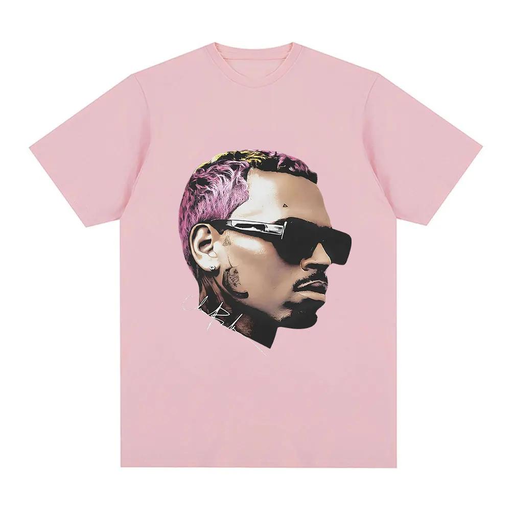 Rap singer Chris Brown BreezyBig Face Graphic T-shirt Harajuku women's short sleeved Tshirt street