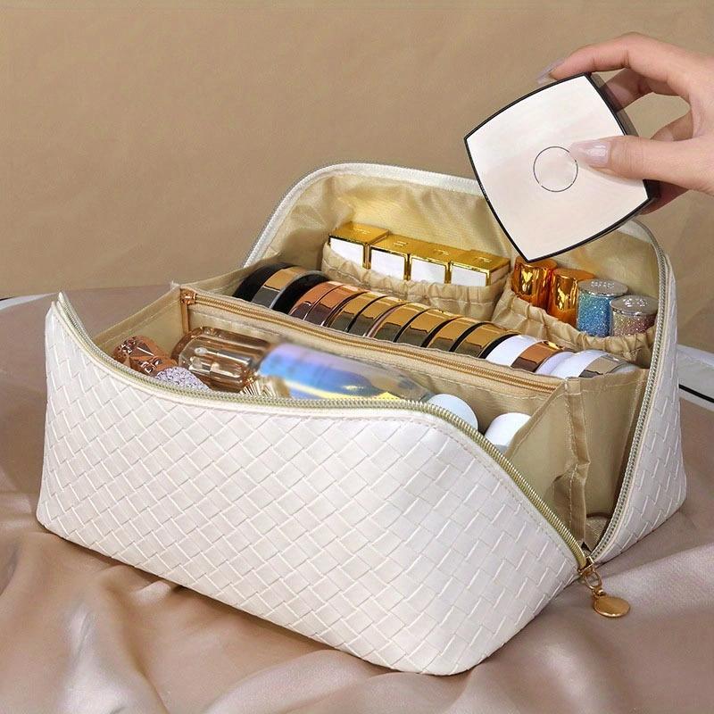 Borsa Cosmetica da Viaggio Grande Capacità Multifunzionale Impermeabile Portatile Organizzatore Trucco con Manico Ideale per Viaggio