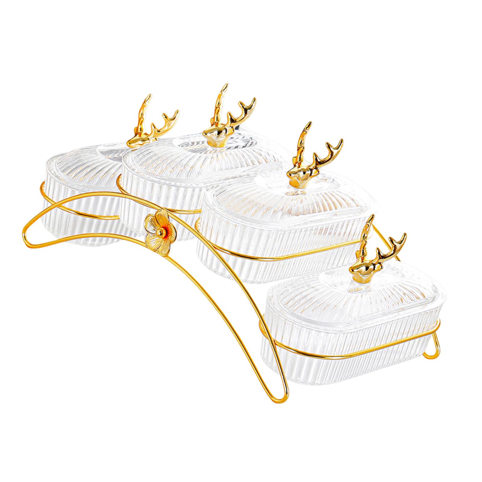 Dried Fruit Plate with Lid Multifunctional Decorative Food Storage Tray Nuts Platter for Snack Cookies Graduation Wedding Family чистый 7670₽