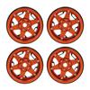 4 PCS 2.2in Aluminum Alloy RC Wheel Hub Universal Replacement Hub for 1 10 RC Simulation Crawler Orange