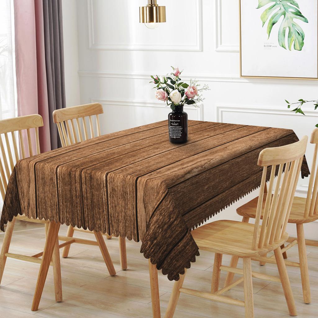 Holzmaserung Tischdecke Natürlich Rustikal Rechteckiger Tisch Holzstruktur Wasserdicht Esstischdeko Für Küche Party Heimdeko
