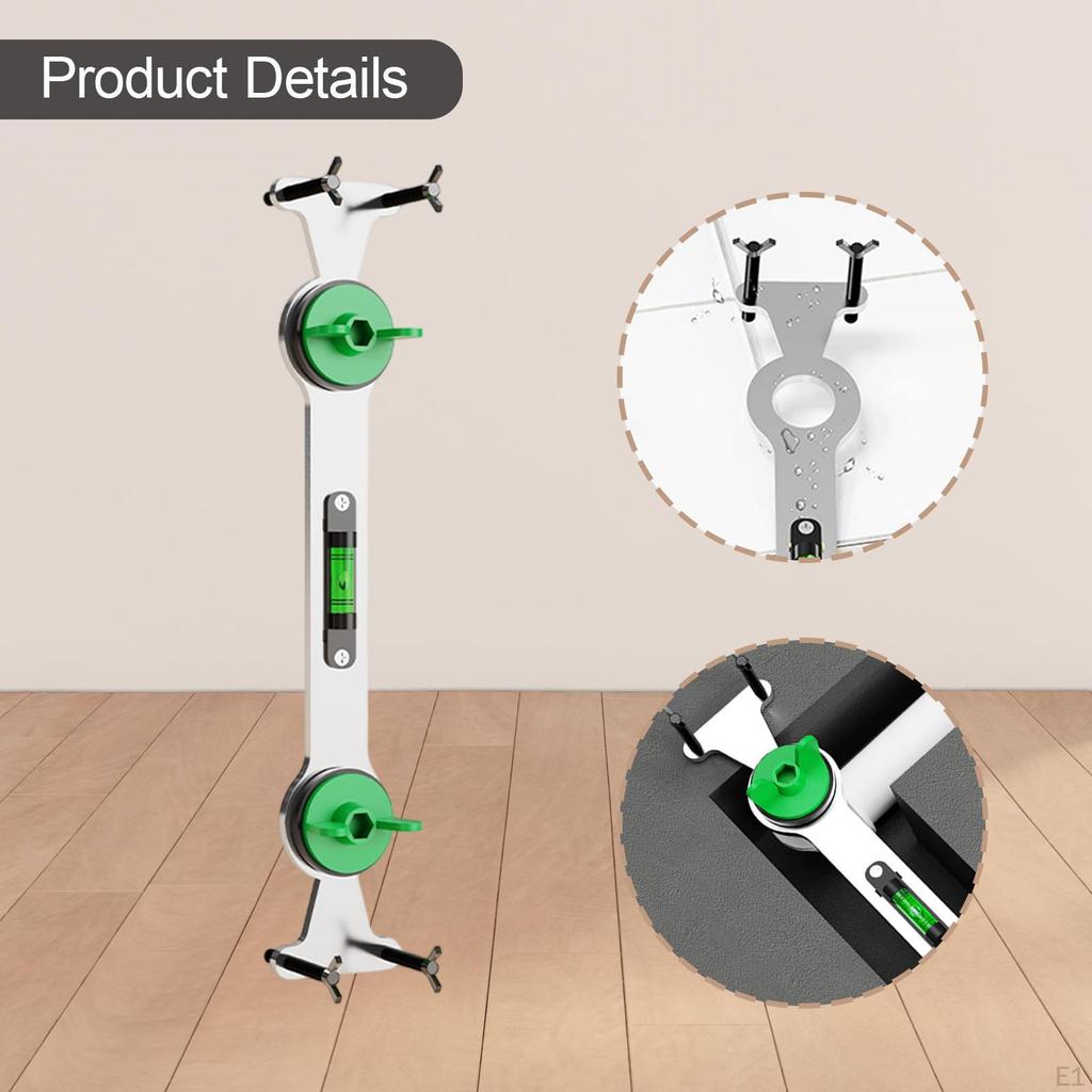 Multifunctional Bathroom Wrench Level Distance Measuring Tool Accessory Stainless