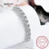 6mm Moissanite Tennis Bracelet On Hand 925 Silver Lab Created Diamond Adjustable Bracelets For Woman