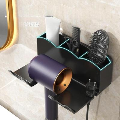 Hair Blow Dryer Holder Bathroom Shelf Stand Space Saving Storage Rack