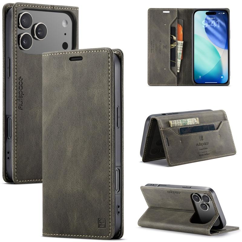 

Magnetic Flip Leather Phone Case for iPhone 17 16 15 Pro Max 16E Air 14 Plus 13 12 11 Pro Max Card Slots Wallet Cover Purse iPhone 16e кавовий