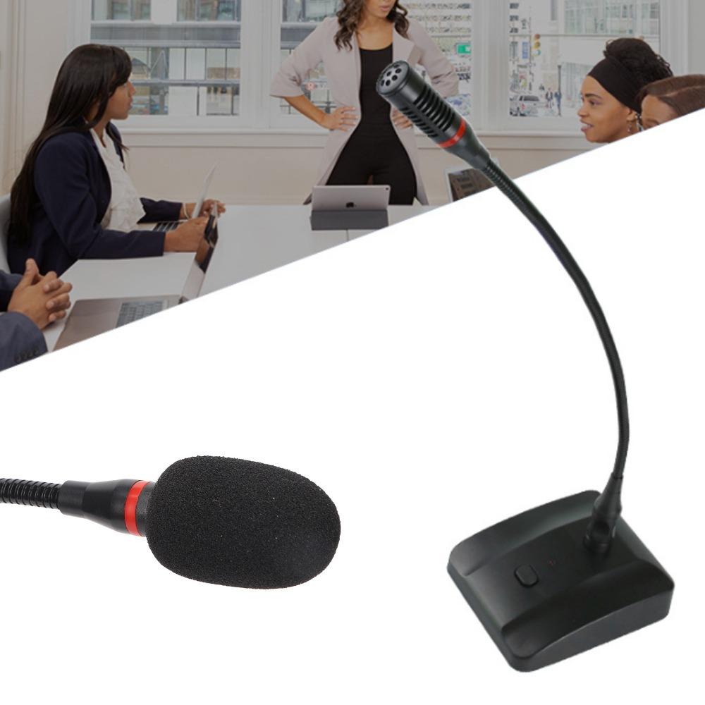 6.35mm Connector Desktop Wired Microphone Cardioid Pattern Podcast Condenser Mic For Lecture