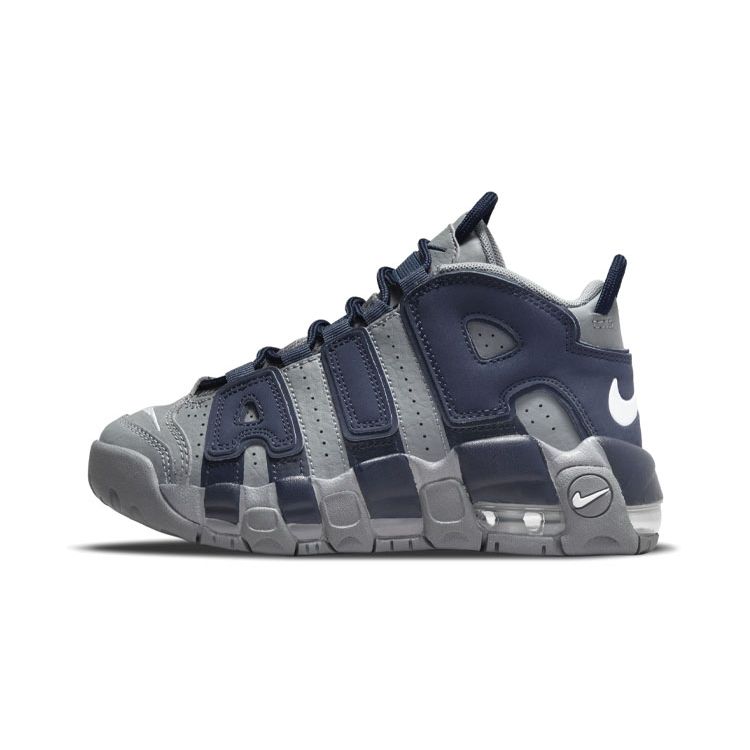 Nike Air More Uptempo Ps Cool Grey Midnight Navy White Kids Dm3318-009 35