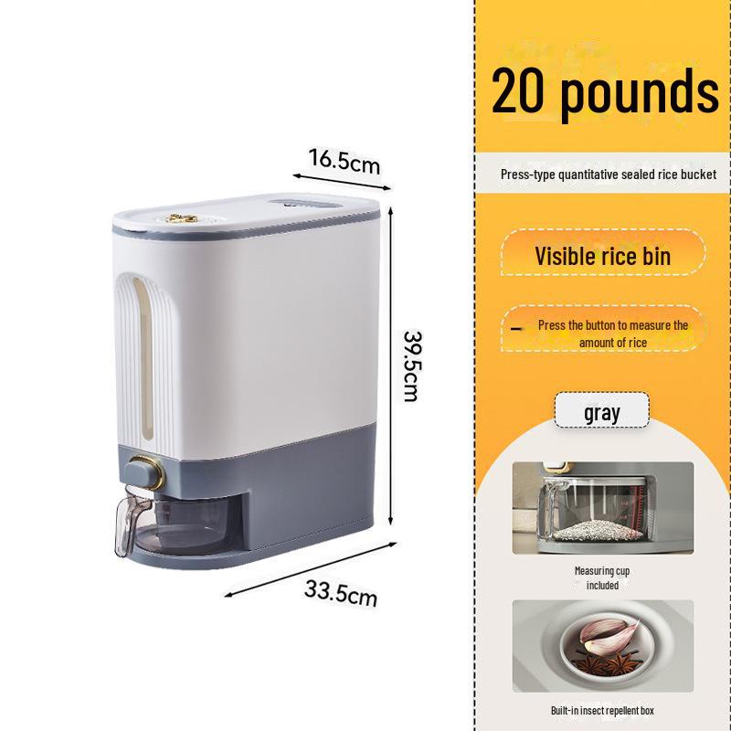 Moisture-Proof, Insect-Proof Rice Storage Box - Sealed, Food-Grade Container for Household Use