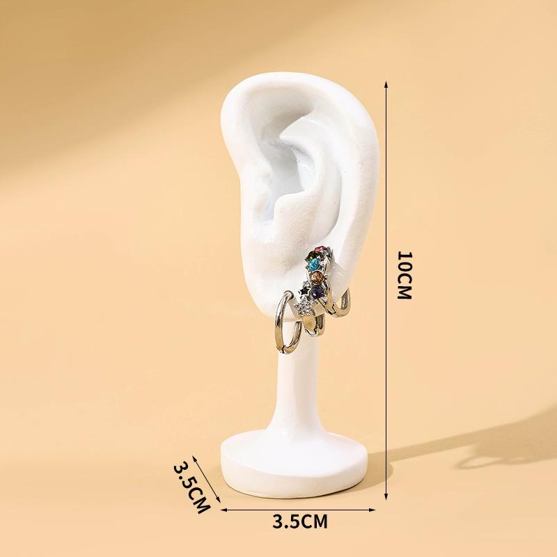 1 Stück Harz Tragbarer Ohrring-Aufsteller Schmuckständer Ohrförmiger Ohrstecker-Organizer Halterständer Für Ohrringe Ohrring-Präsentationswerkzeug