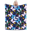Colorful Butterfly Pattern Blankets Flannel Autumn/Winter  Breathable Lightweight Throw Blankets for Bedding Travel Quilt