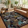 Large Living Room Carpet Soft Machine Washable Bedroom Bedside Rug Jungle Pattern Animal Print Short Velvet Non-slip Floor Mat