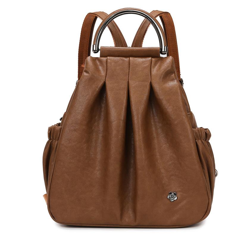 

Women Backpack PU Leather Backpacks For Teenage Girls School Bags Multi-function Shoulder Bag for female hand bag Daypack
