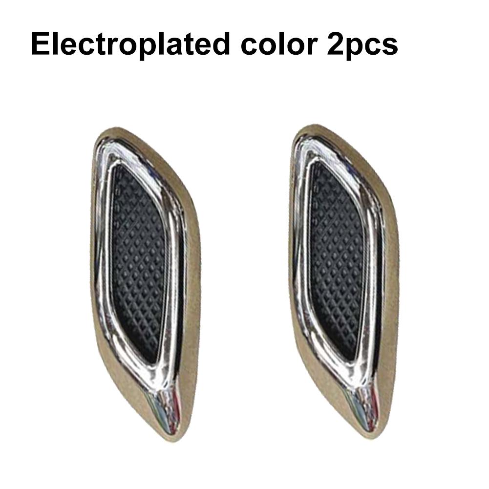 Adesivo decorativo para saídas de ar do para-lama dianteiro do carro, adesivo de fibra de carbono ABS, decalque para saída de ar lateral, decoração externa