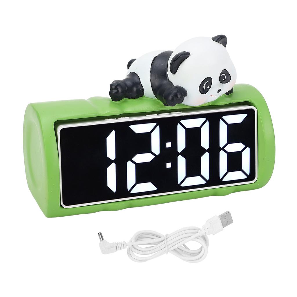 Digital Alarm Clock Innovative Cartoon Panda Desk Clock Ornament for Bedroom and Office