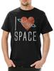 I Love Space Herren T-Shirt Mens Womens Tees Top Station Astronaut Raumfahrt Cosmonaut Cosmos Kosmos