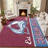 Colorado Avalanche Carpet Door Mat for Living Room or Bedroom Protective Mat Under Chair Office Decoration Christmas Gift Birthday Present