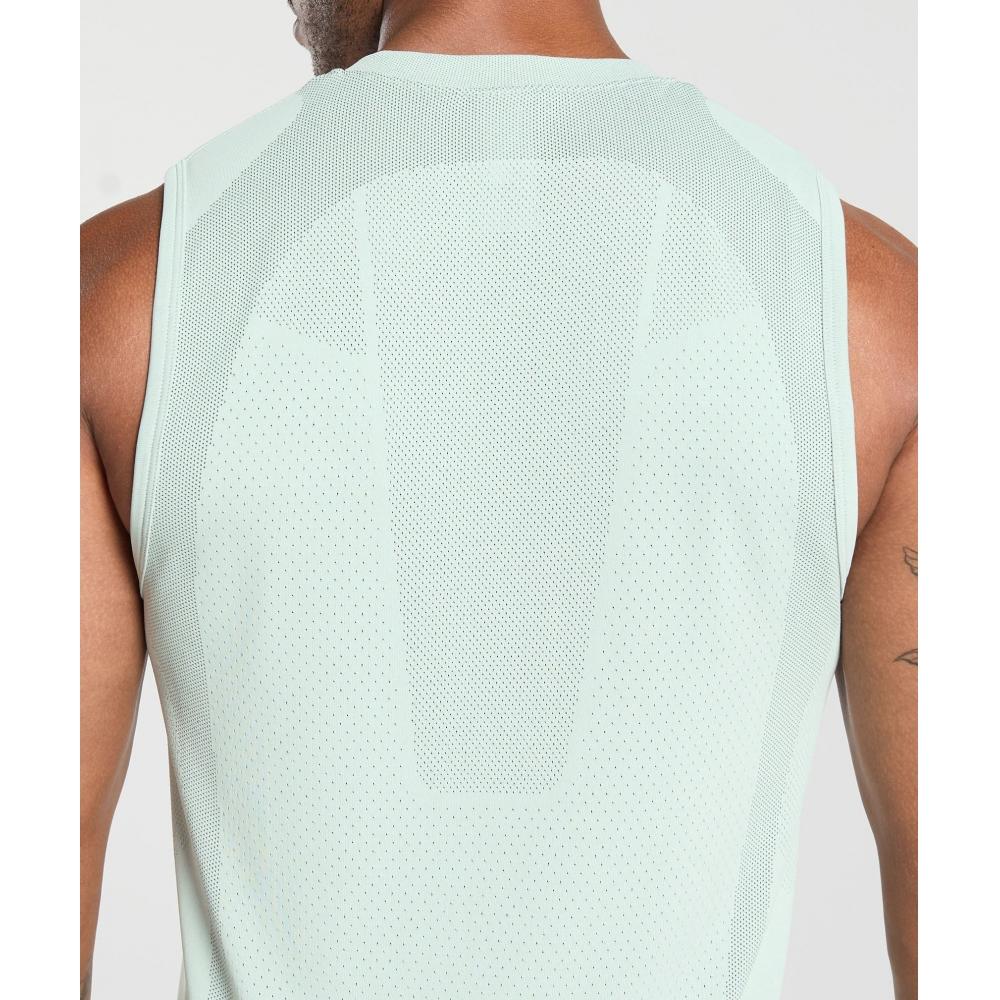 Gymshark Apex Seamless Tank Cool Turquoise Black A5a5c Tbrk