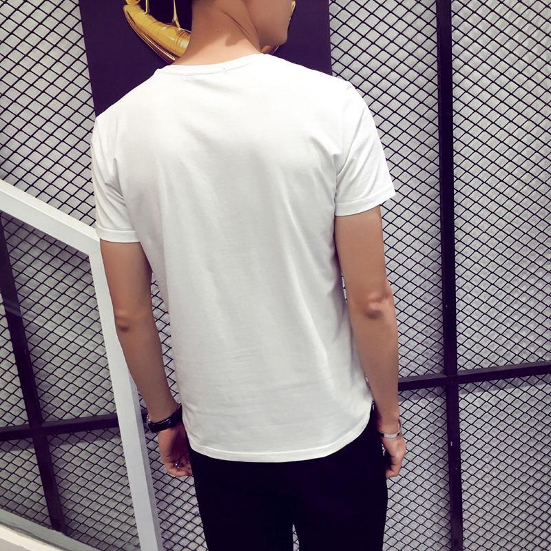 Korean Style Slim Fit Round Neck Men's Short-Sleeve T-shirt - Trendy 2025 Summer Base Layer