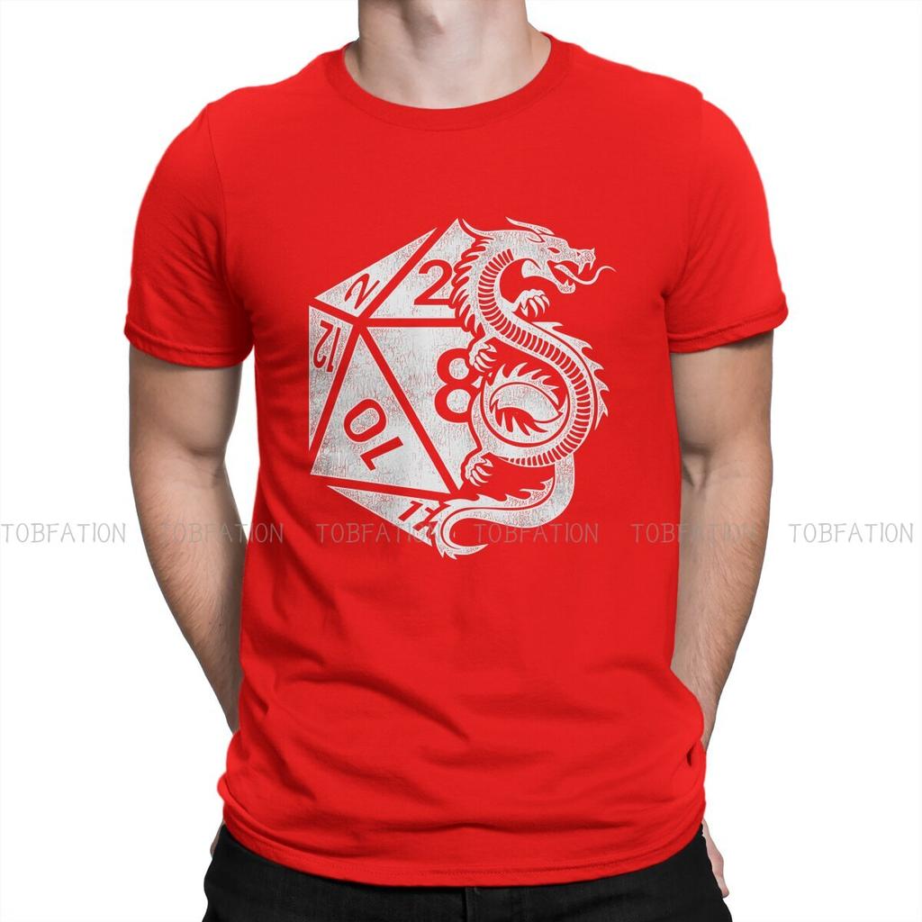 DND-spel T-shirt i ren bomull Drake Poly Tärningar D20 Fängelsehåle Tärningar Elegant T-shirt Homme Herr T-shirt Ny Design