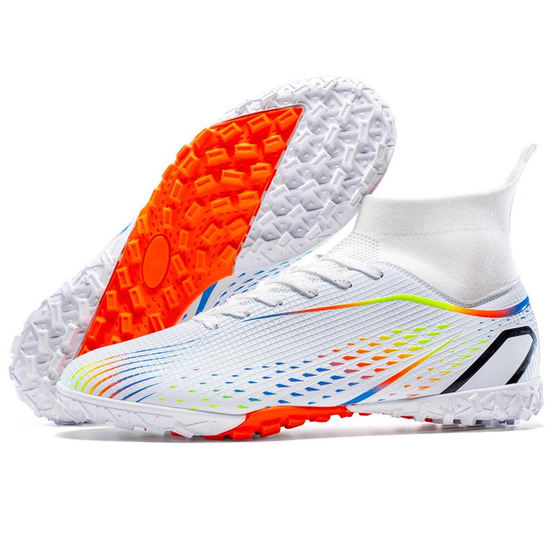 World Cup high-top football shoes boys and girls TF broken nails AG long nails adult grass training shoes