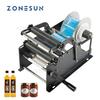 ZONESUN Manuelle Etikettiermaschine Mit Griff Etikettenapplikator Metall Runde Flaschenverpackungsmaschine Flaschenetikettierer ZS-50P