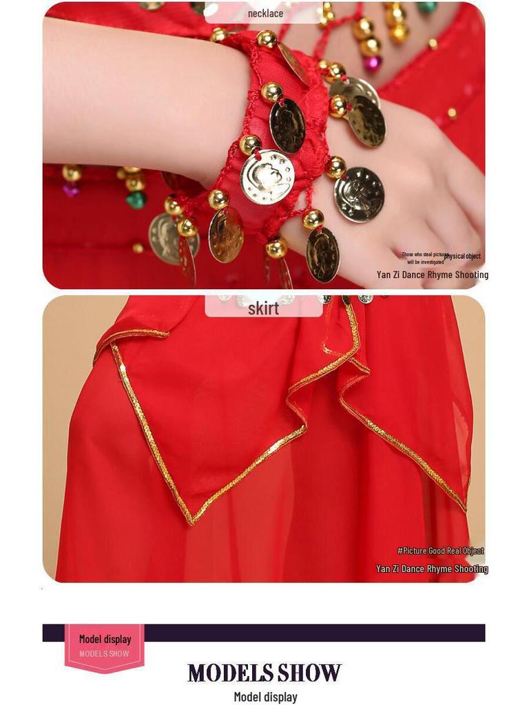 Children's Indian Dance Costume - Girls Belly Dance and Ethnic Performance Outfit