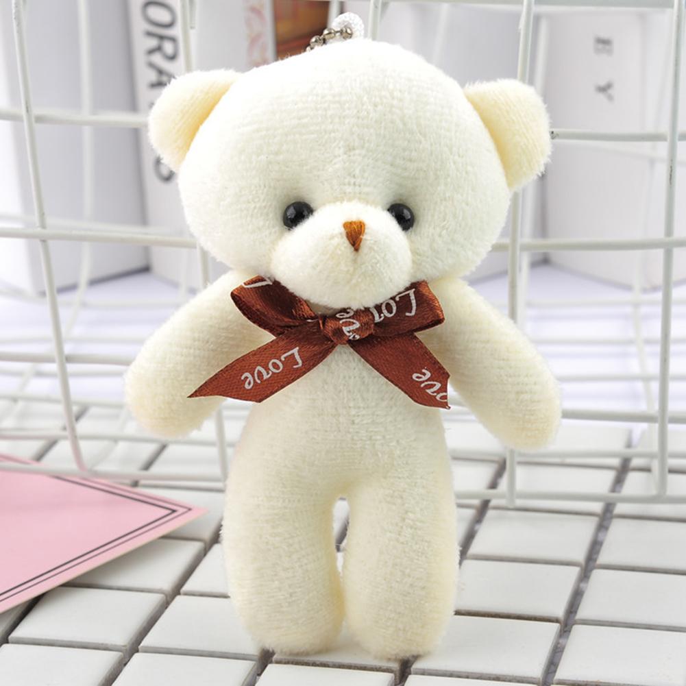 5.1inch Bear Plush Doll Soft Stuffed Animal Plushies Keychain Pendant Cute Bear Plush Toys For Gifts Keychain Backpack Decoration