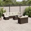 VidaXL Garden Lounge Set 10 Pcs with Brown Cushions Wicker 3218323