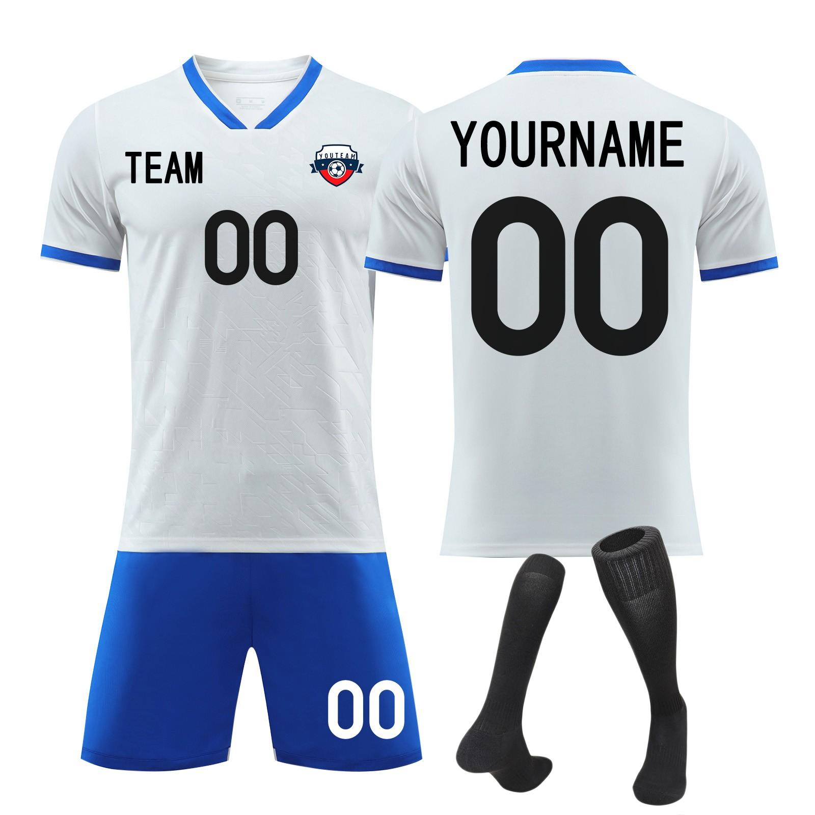 

Men s Soccer Jersey Set Breathable Quick-Dry Uniform Kit with Shorts and Socks for Team Sports and Training XS білий