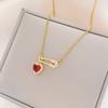 Necklace European and American Love Pin Necklace Female Personality Light Luxury Titanium Steel Collarbone Chain Wind Advanced Sense Niche
