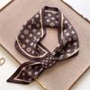 Fashion Silk Scarf Diagonal Long Silk Scarf Spring and Summer New Imitation Silk Stripe with Shirt Scarf Women's Scarf