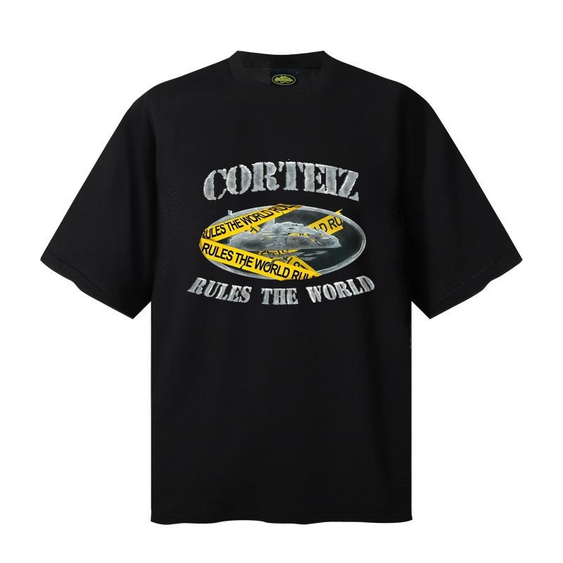 Meichao Alcatraz American Tide Brand Heavy Cotton 260 Short-sleeved T-shirt Men's and Women's Loose Casual and Versatile Summer
