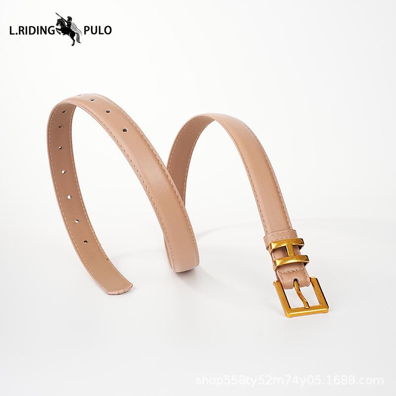 Women's Belt Versatile New Style Letter I-shaped Buckle Belt Women's Decorative Coat Trendy High-end Belt