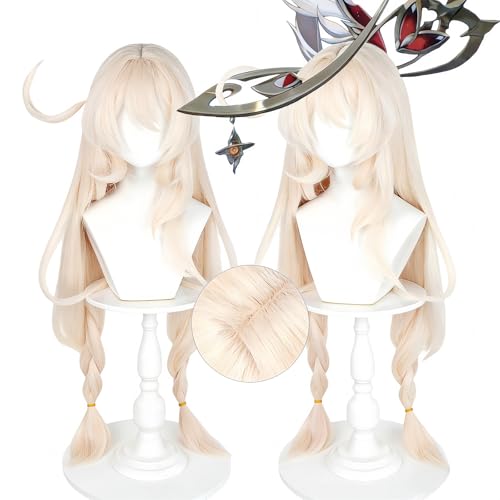 

Парик NOKIJP для Genshin Impact Алиса, термостойкий, гладкий, легко укладывается, Алиса из Мондштадта Genshin Impact, Великая ведьма Союза ведьм