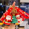 Cartoon Cute Santa Keychain Pendant Car Key Chain Schoolbag Pendant Christmas Gift