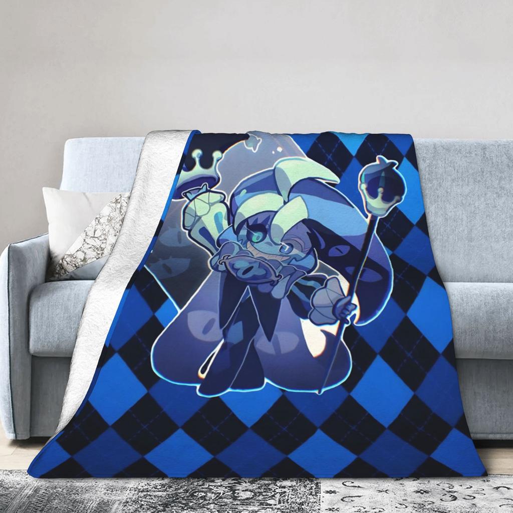 Shadow Milk Cookie Blankets Flannel Textile Decor Cookie Run Kingdom Multifunction Lightweight Throw Blanket for Home Quilt