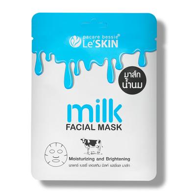 Le’Skin Glow-Boost Milk Facial Sheet Mask | Instant Hydration & Firmness | Brightening, Repair & Soothing | Stress Relief | 25ml Essence | Made I