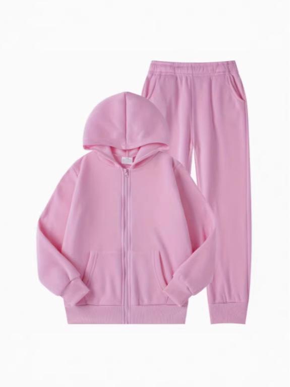Conjunto de Sudadera Trendy Europeo y Americano para Niños y Niñas - Tallas Mediana y Grande, Múltiples Colores